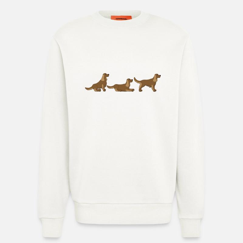 place get Cocker Spaniel - Sweatshirt - made by SPREAD  - OFF WHITE