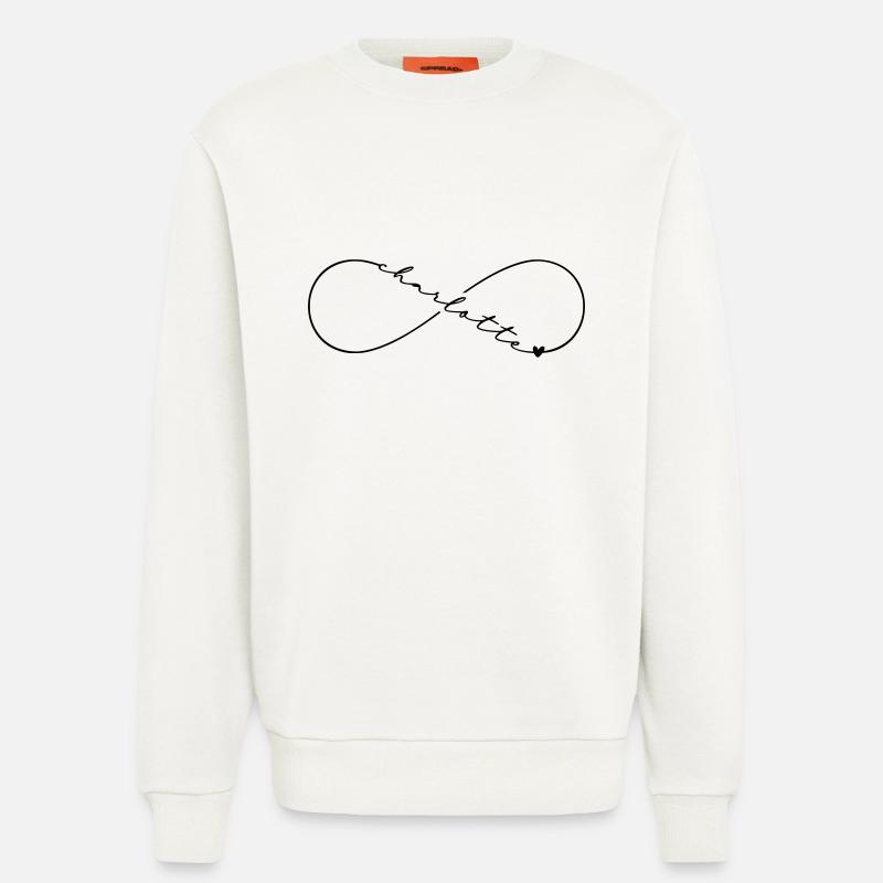 Charlotte Name Infinitysymbol - Sweatshirt - made by SPREAD  - OFF WHITE