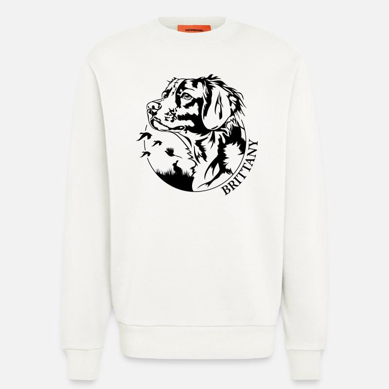 Brittany Jagdhund Jäger Jagdhunde Wilsigns - Sweatshirt - made by SPREAD  - OFF WHITE