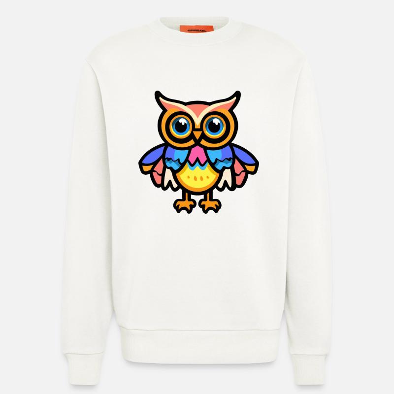 Eule Halloween Comic Lustig - Sweatshirt - made by SPREAD  - OFF WHITE