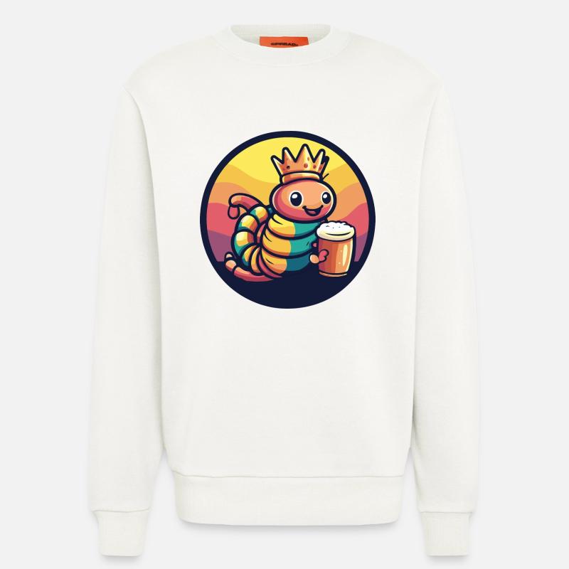 Wurm Bier Comic - Sweatshirt - made by SPREAD  - OFF WHITE