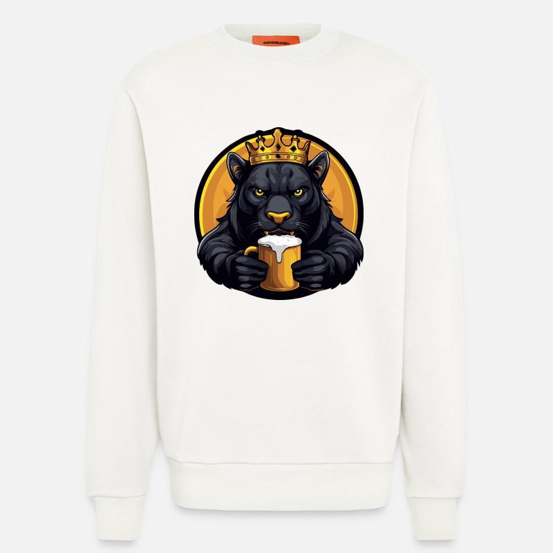 Panther Bier Comic - Sweatshirt - made by SPREAD  - OFF WHITE