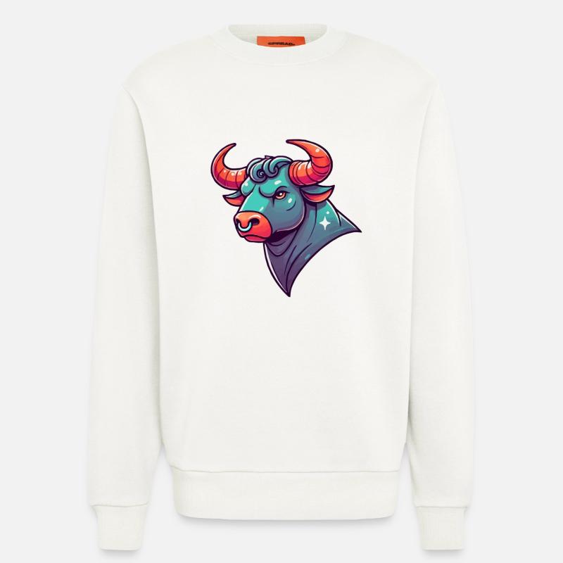 stier cartoon - Sweatshirt - made by SPREAD - OFF WHITE