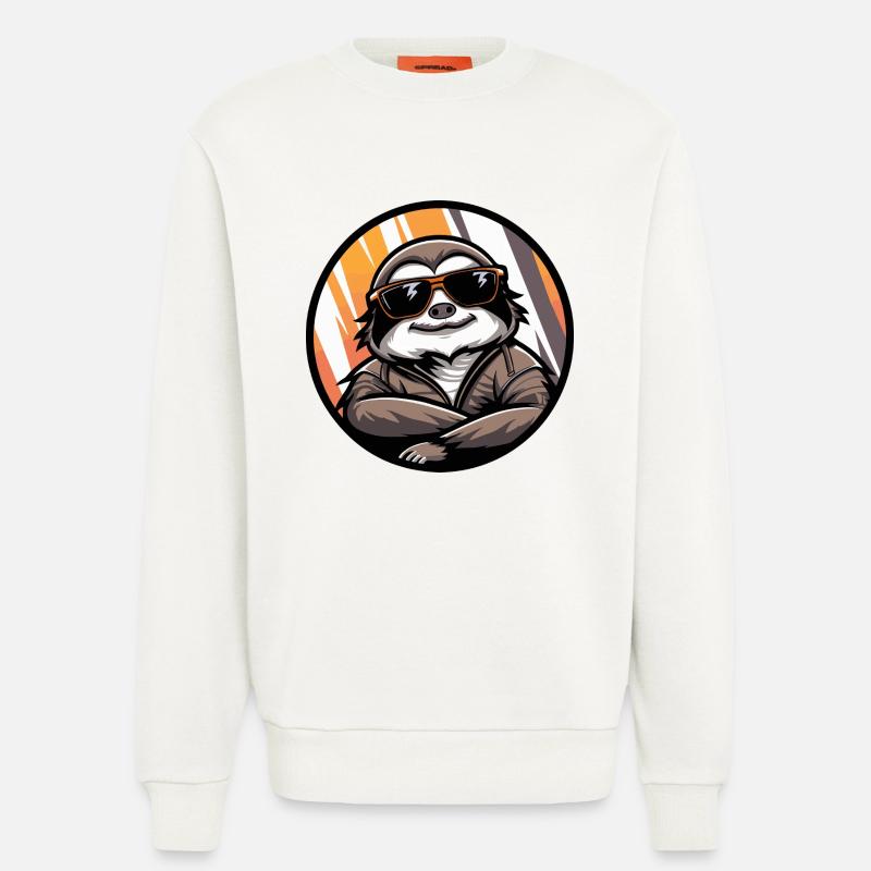 Sloth Cool Comic - Sweatshirt - made by SPREAD - OFF WHITE