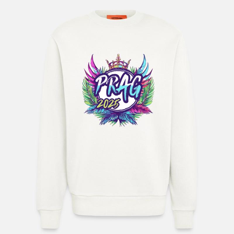 Prag 2025 Bunt - Sweatshirt - made by SPREAD  - OFF WHITE