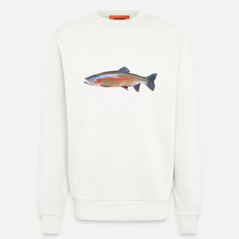 Eine schöne Regenbogenforelle - Sweatshirt - made by SPREAD  - OFF WHITE