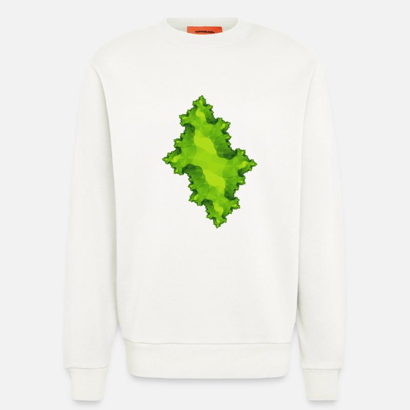 fraktal gruen - Sweatshirt - made by SPREAD - OFF WHITE
