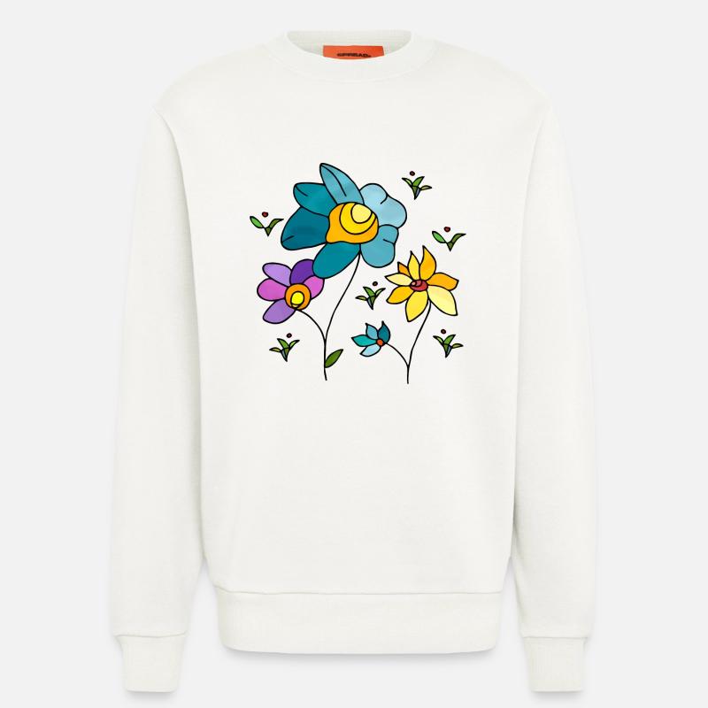 Blumen - Sweatshirt - made by SPREAD  - OFF WHITE