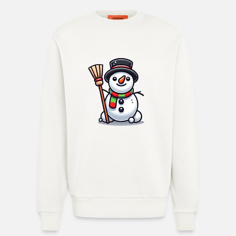 Schneemann Comic - Sweatshirt - made by SPREAD  - OFF WHITE
