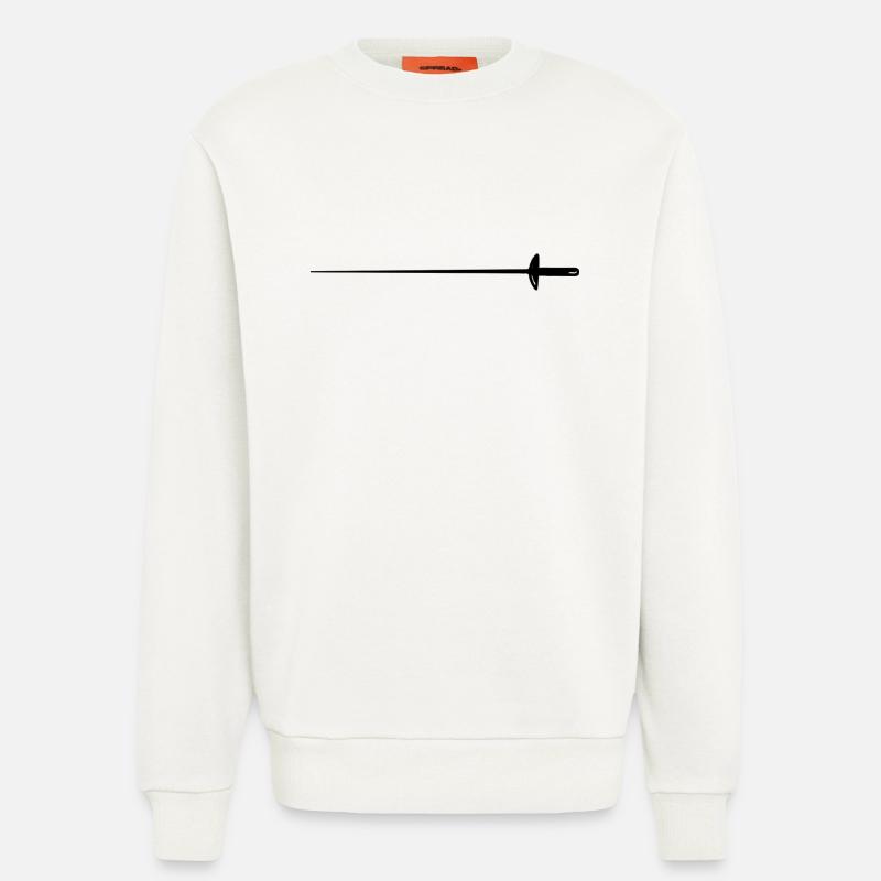 Escrime épée fleurette parade samurai10 - Sweat bio décontracté fabriqué en UE - OFF WHITE