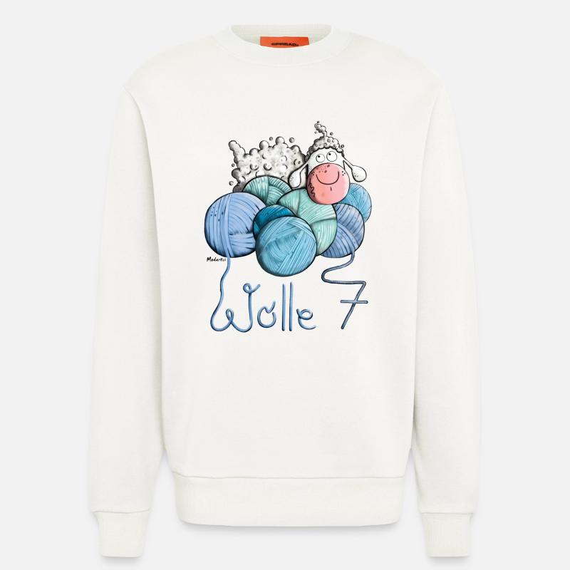 Schaf auf Wolle 7 - Sweatshirt - made by SPREAD  - OFF WHITE