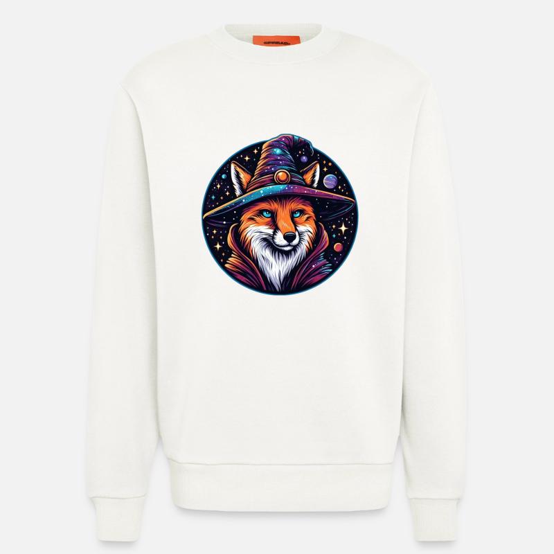 Fantasy Fox - Himmlischer Zauberer - Sweatshirt - made by SPREAD  - OFF WHITE