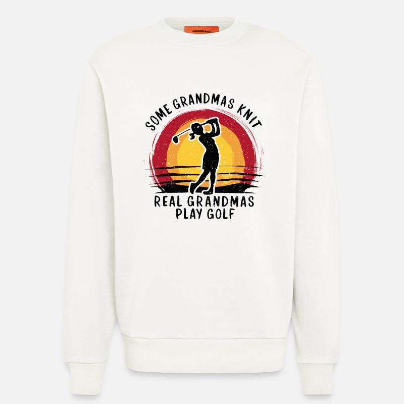 Golfende Großmutter – echte Power! - Sweatshirt - made by SPREAD  - OFF WHITE