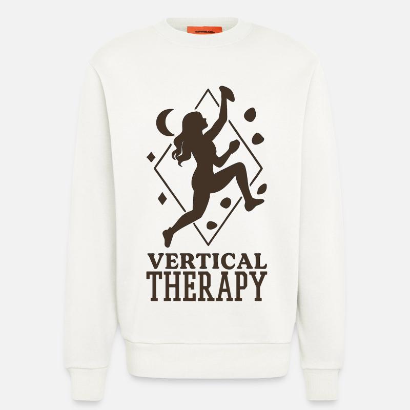 Vertical Therapy: Bouldern & Klettern Boho Design - Sweatshirt - made by SPREAD  - OFF WHITE
