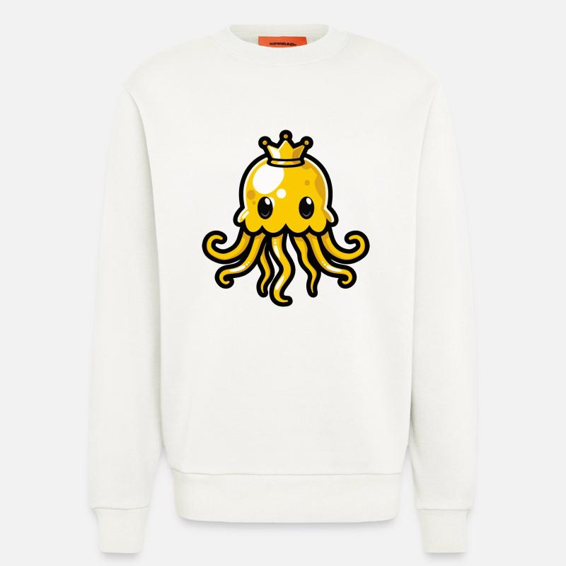 Jellyfish Comic Crown - Sweatshirt - made by SPREAD  - OFF WHITE