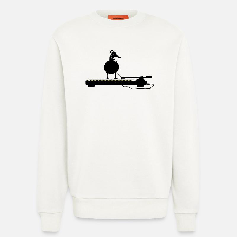 disco duck turntable - Sweatshirt - made by SPREAD  - OFF WHITE