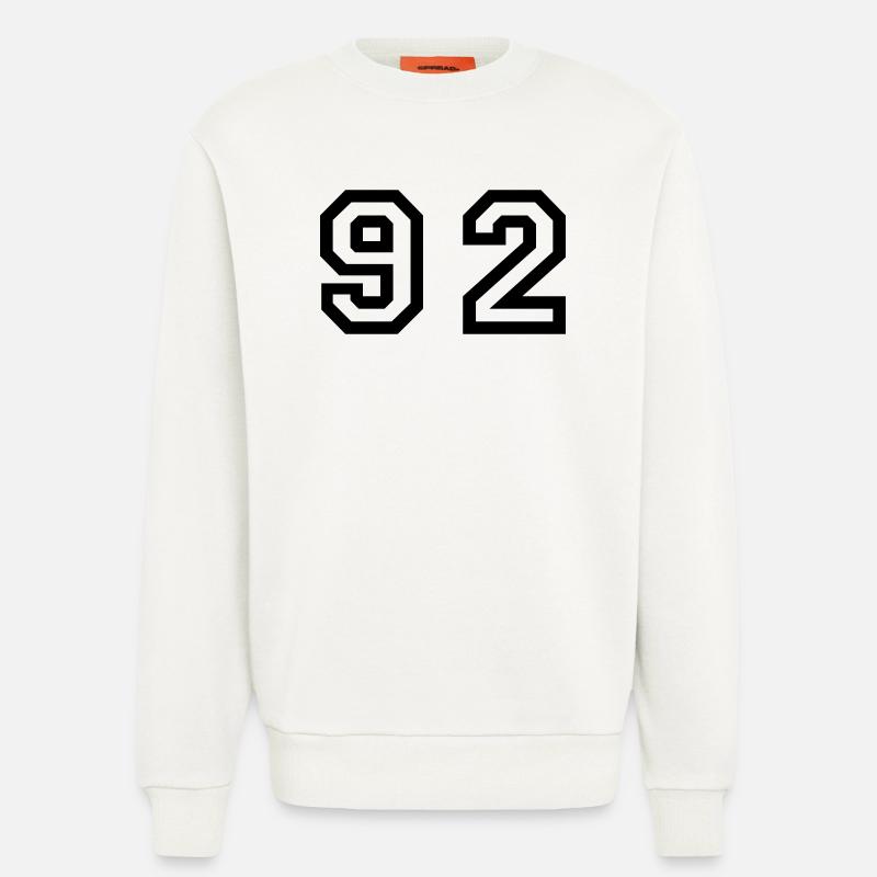 Number - 92 - Ninety Zwei - Sweatshirt - made by SPREAD  - OFF WHITE