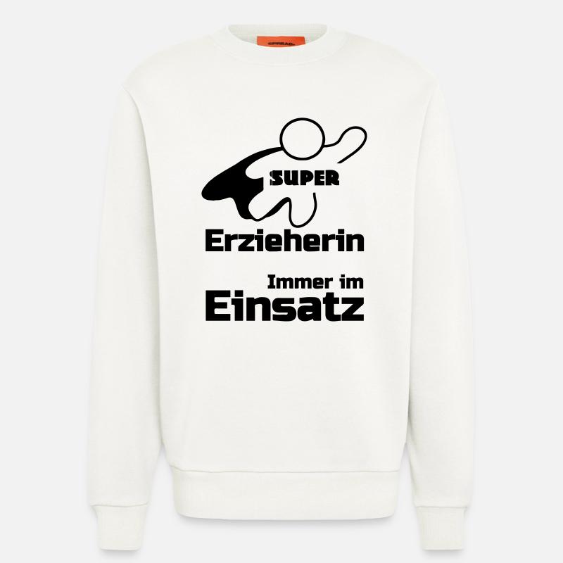 Super Erzieherin Geschenk - Sweatshirt - made by SPREAD  - OFF WHITE