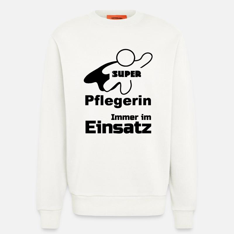 Super Pflegerin Geschenk - Sweatshirt - made by SPREAD  - OFF WHITE