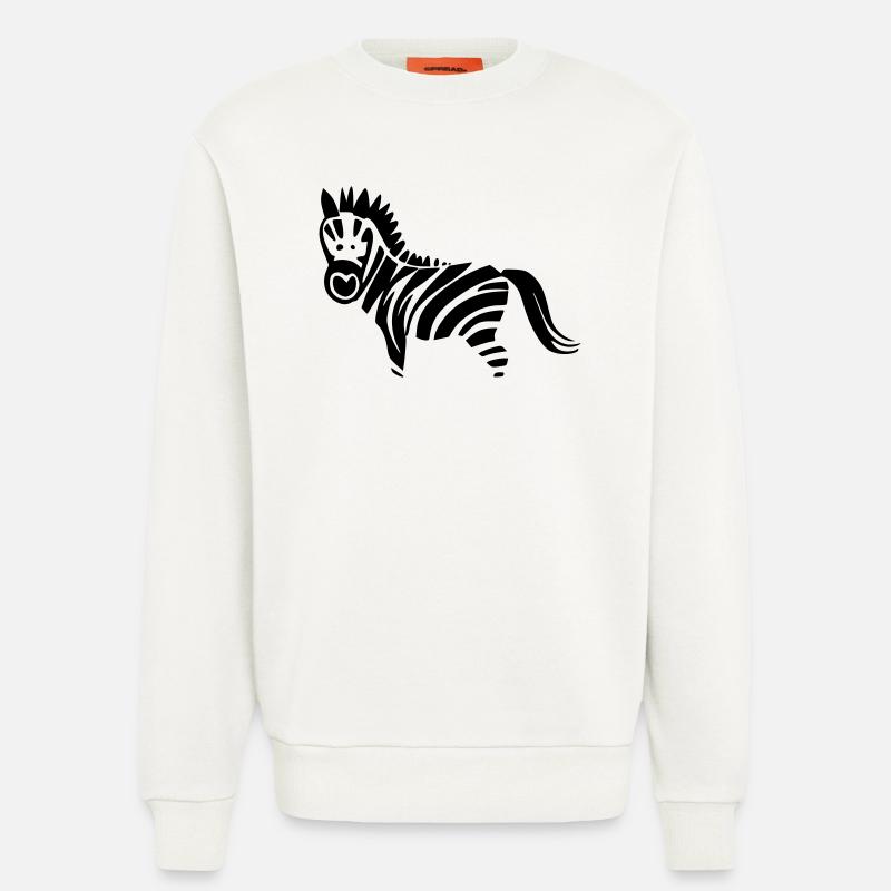 Zebra Design schwarz/ weiss - Sweatshirt - made by SPREAD - OFF WHITE