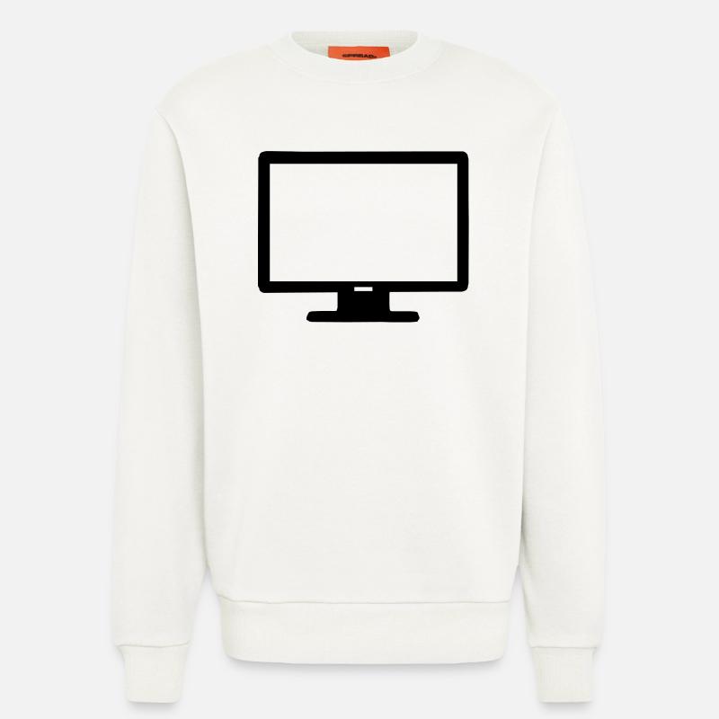 Computer Bildschirm - Sweatshirt - made by SPREAD  - OFF WHITE