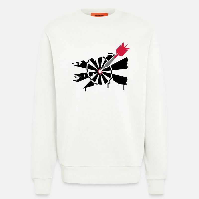 Dartscheibe mit Dartpfeil Graffiti Illustration - Sweatshirt - made by SPREAD  - OFF WHITE