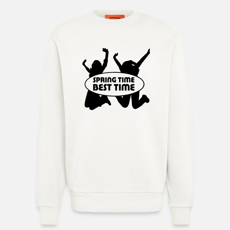 Spring Time Frühling Fun Freunde Geschenk - Sweatshirt - made by SPREAD  - OFF WHITE