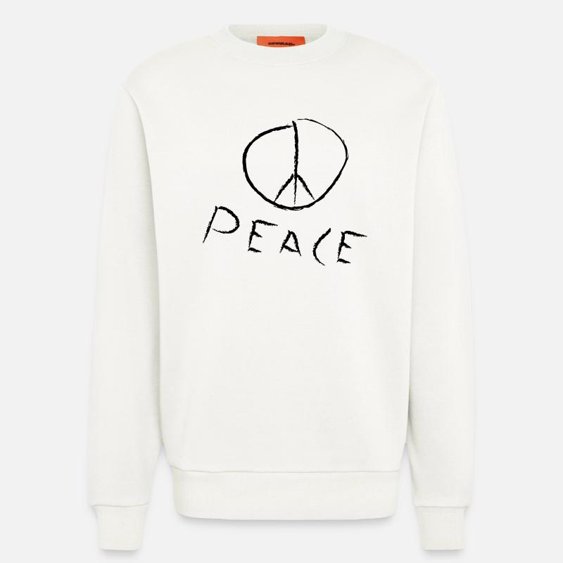 peace exit-shirt - Sweatshirt - made by SPREAD  - OFF WHITE