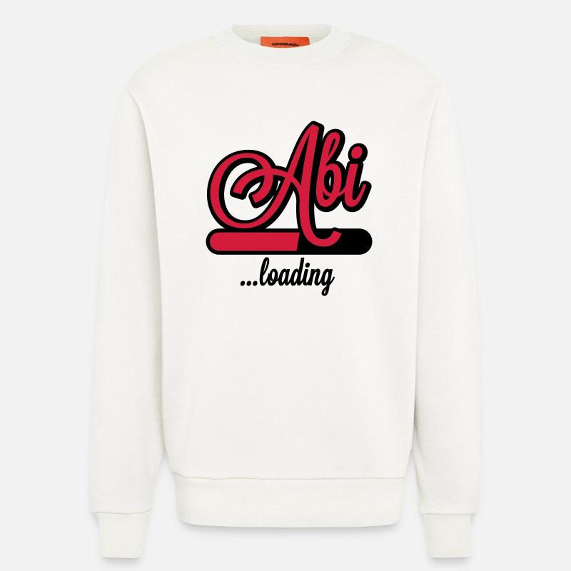 Abi loading | Abitur wird geladen - Sweat bio décontracté fabriqué en UE - OFF WHITE