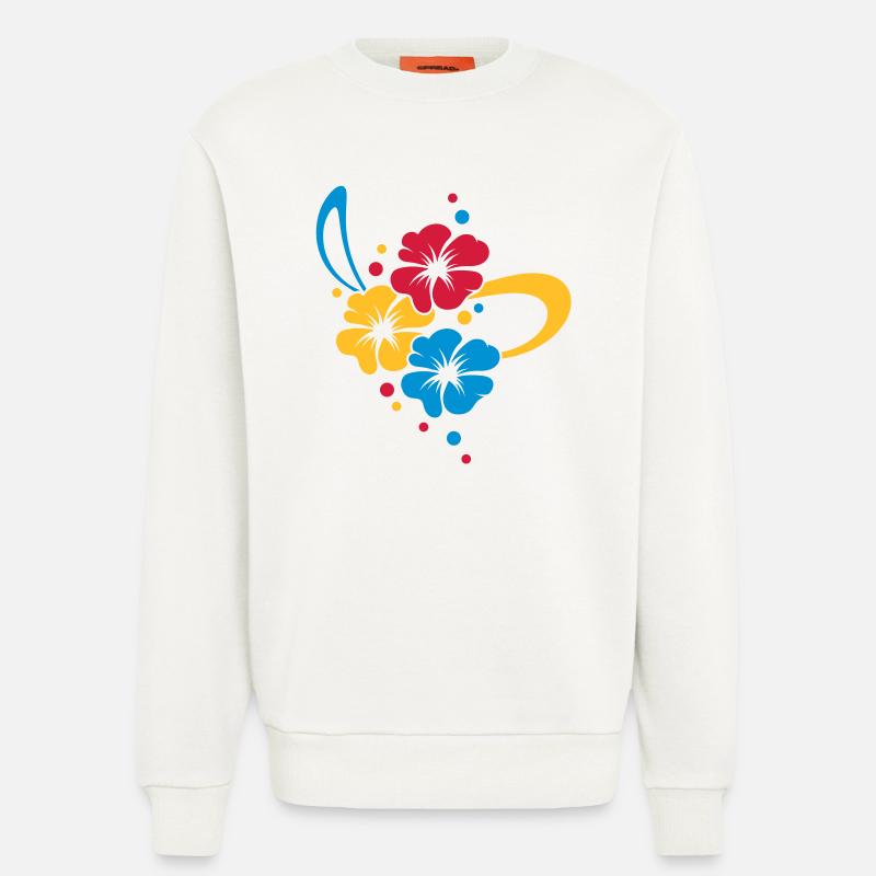 Blumenbouquet mit Schleife - Sweatshirt - made by SPREAD - OFF WHITE
