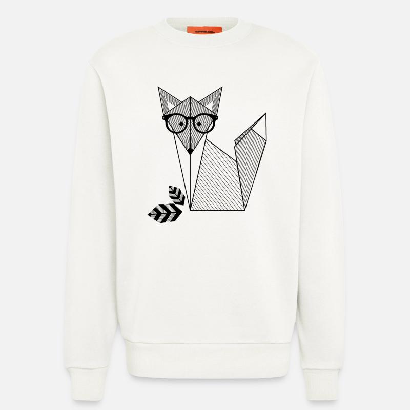 Fuchs mit Brille - Sweatshirt - made by SPREAD  - OFF WHITE