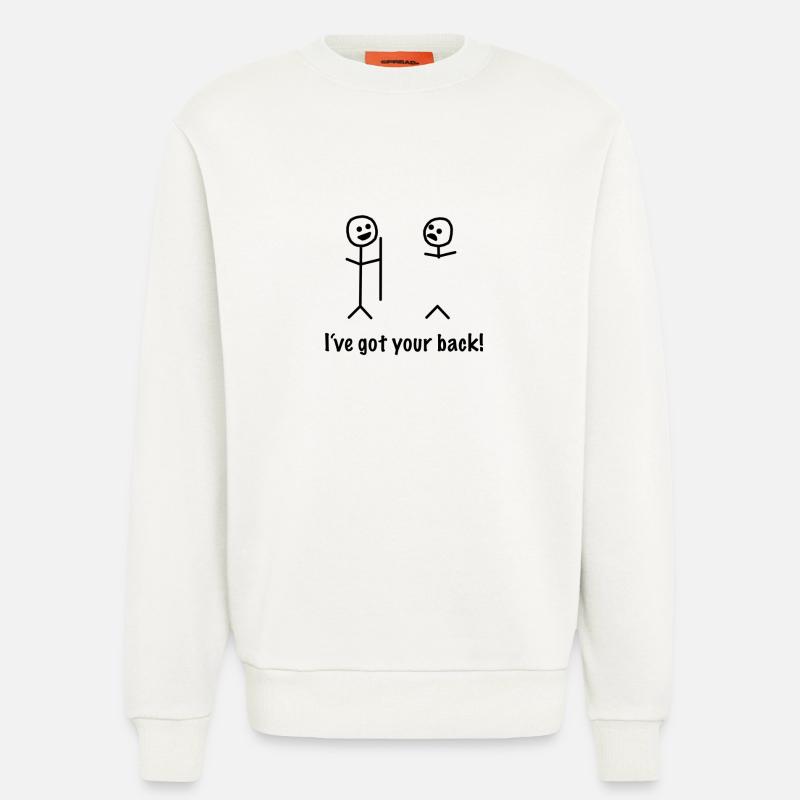 Strichmännchen lustig cool - Sweatshirt - made by SPREAD - OFF WHITE