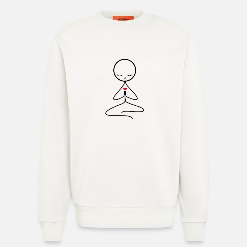 meditation - Sweatshirt - made by SPREAD  - OFF WHITE