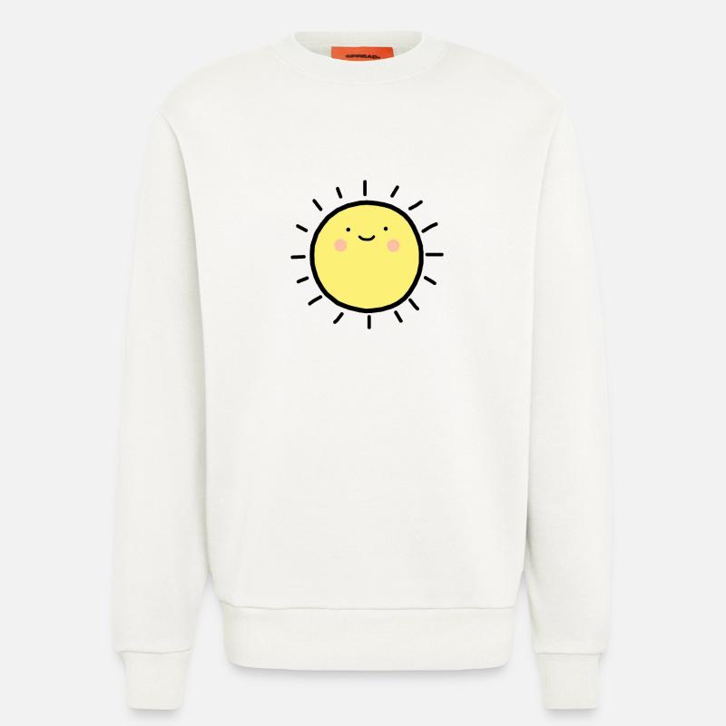 Sonne Smiley Glücklich - Sweatshirt - made by SPREAD  - OFF WHITE
