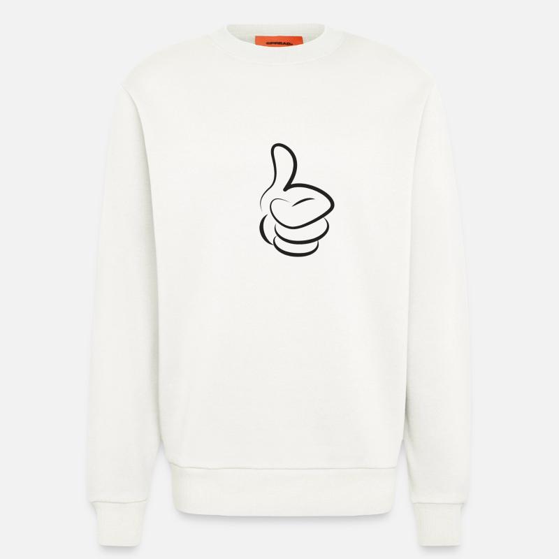 Daumen hoch! - Sweatshirt - made by SPREAD  - OFF WHITE