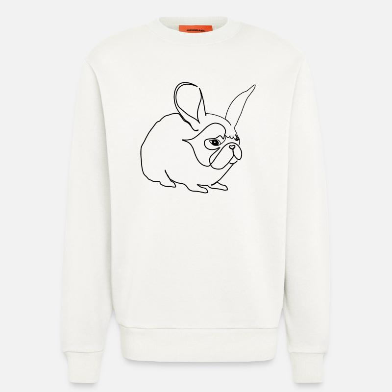 Mops Hase Pug Rabbit - Sweatshirt - made by SPREAD  - OFF WHITE