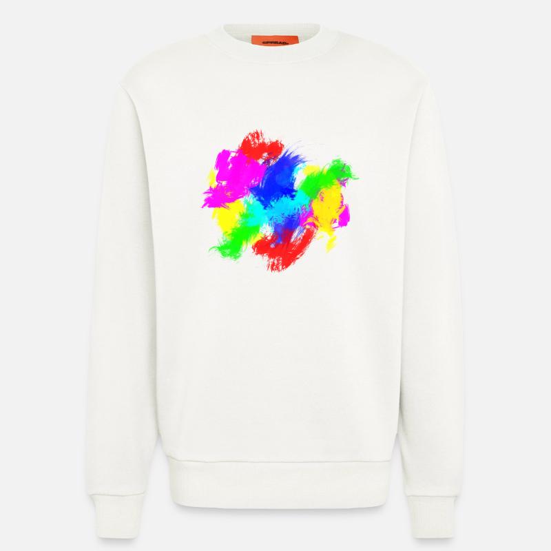 Farbklecks Bunt Farbspritzer - Sweatshirt - made by SPREAD  - OFF WHITE