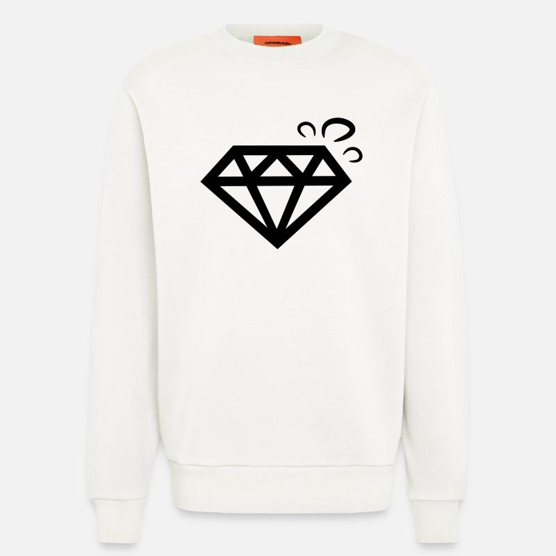 diamant diamond - Sweatshirt - made by SPREAD  - OFF WHITE