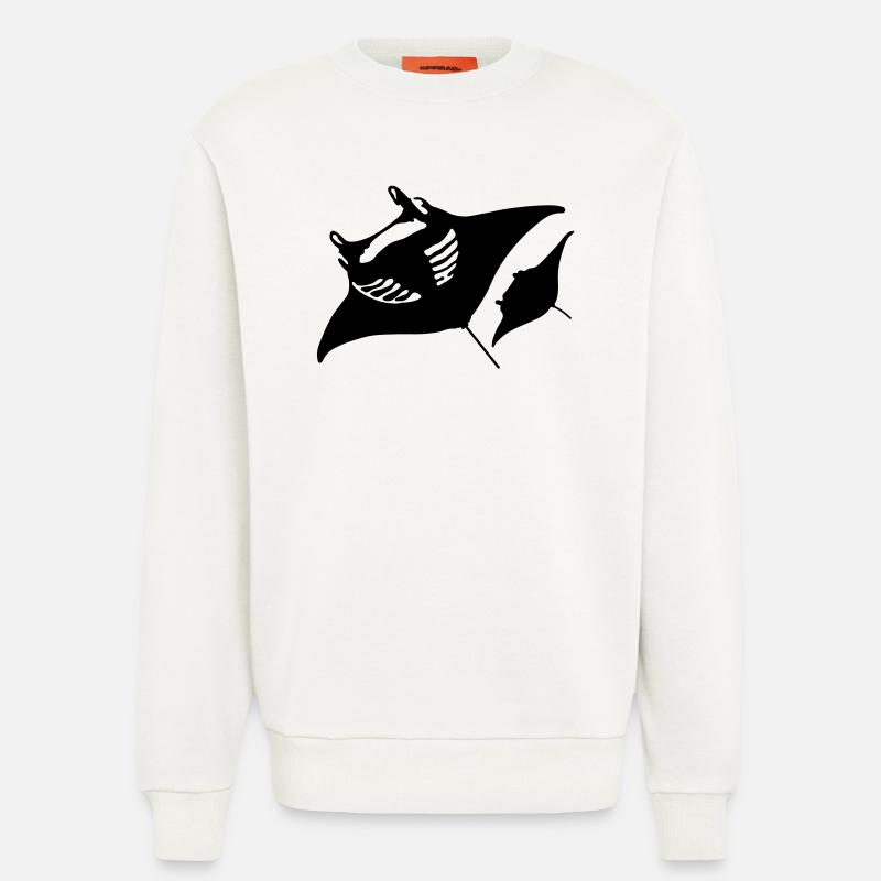 Teufelsrochen - Sweatshirt - made by SPREAD  - OFF WHITE