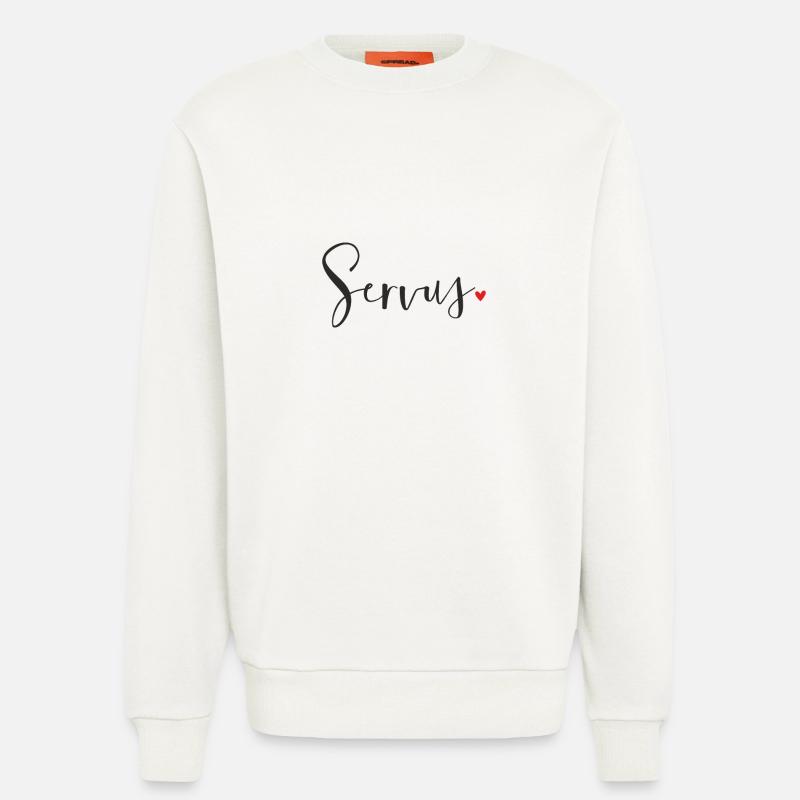Servus Herz Dekoration Geschenk Gruß - Sweatshirt - made by SPREAD  - OFF WHITE