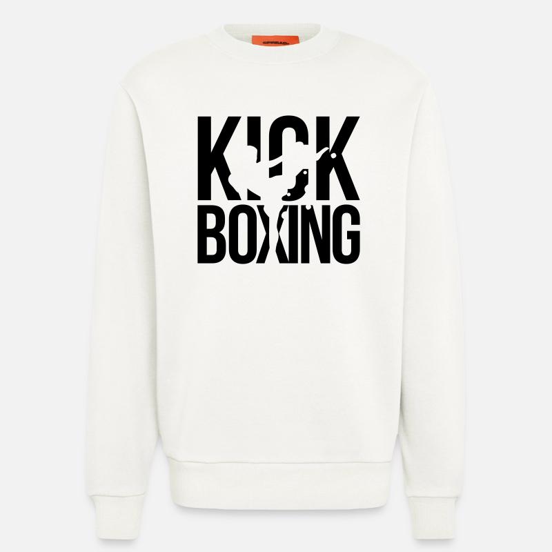 kick boxing kickboxen - Sweatshirt - made by SPREAD  - OFF WHITE