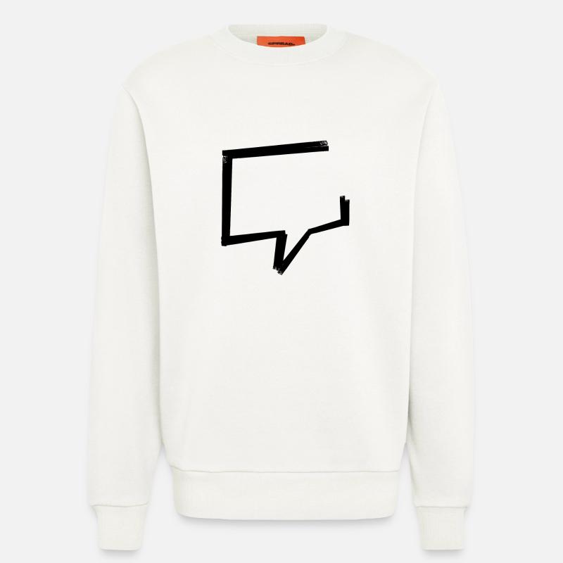 Bulle de dialogue - bande - Sweat bio décontracté fabriqué en UE - OFF WHITE