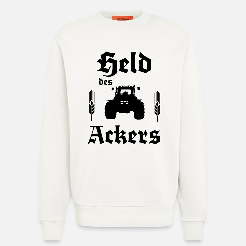 Held des Ackers Trecker - Sweatshirt - made by SPREAD  - OFF WHITE