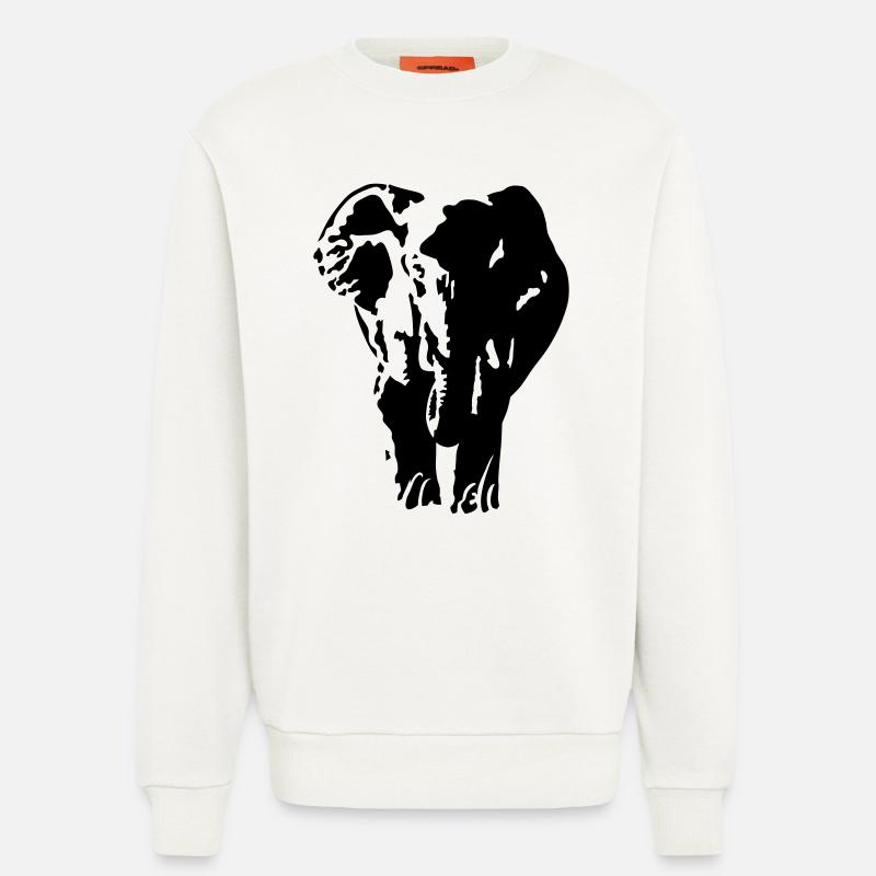 Elefant - Sweatshirt - made by SPREAD  - OFF WHITE