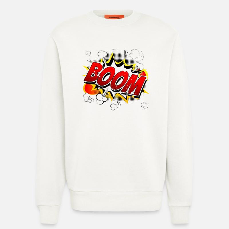 Boom Comic Graphic - Sweatshirt - made by SPREAD  - OFF WHITE