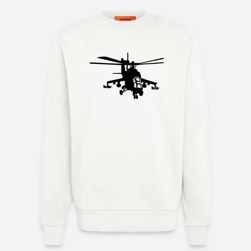 Hubschrauber Mi-24 - Sweatshirt - made by SPREAD  - OFF WHITE
