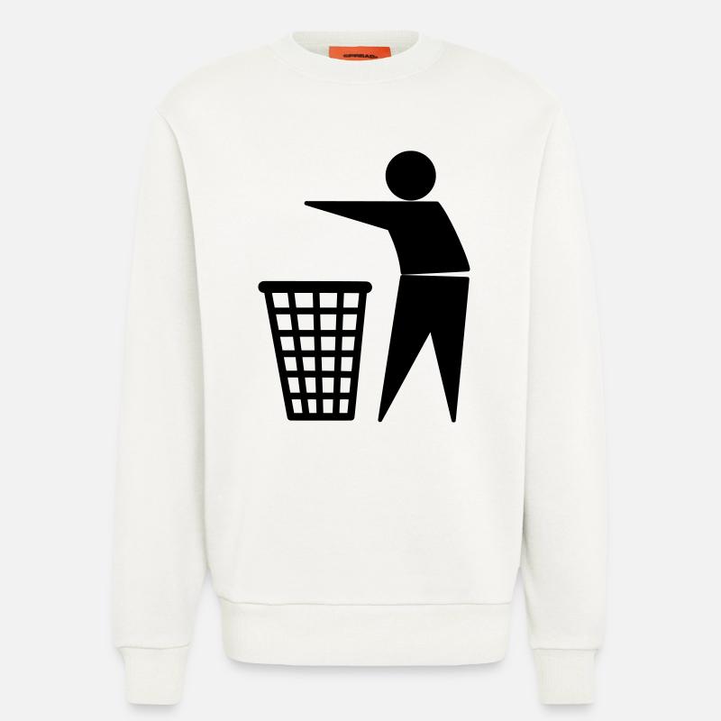 trash - Sweatshirt - made by SPREAD  - OFF WHITE