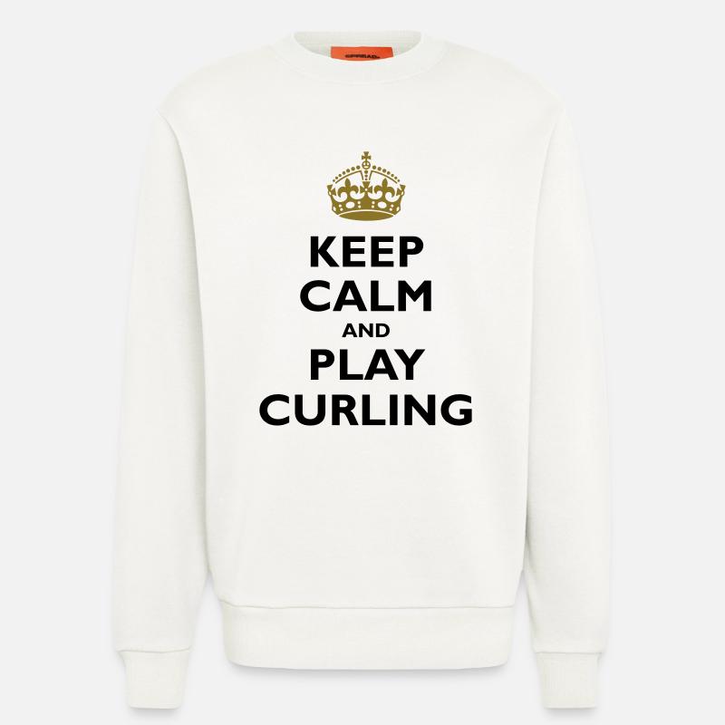 Keep calm and play curling - Sweatshirt - made by SPREAD  - OFF WHITE