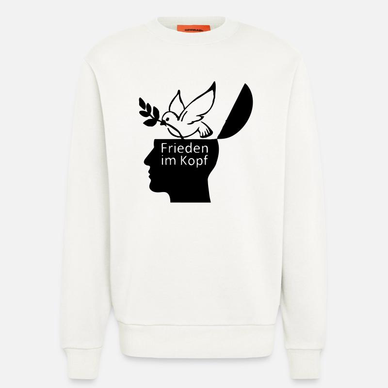 Frieden Peace Liebe Friede Weltfrieden - Sweatshirt - made by SPREAD  - OFF WHITE
