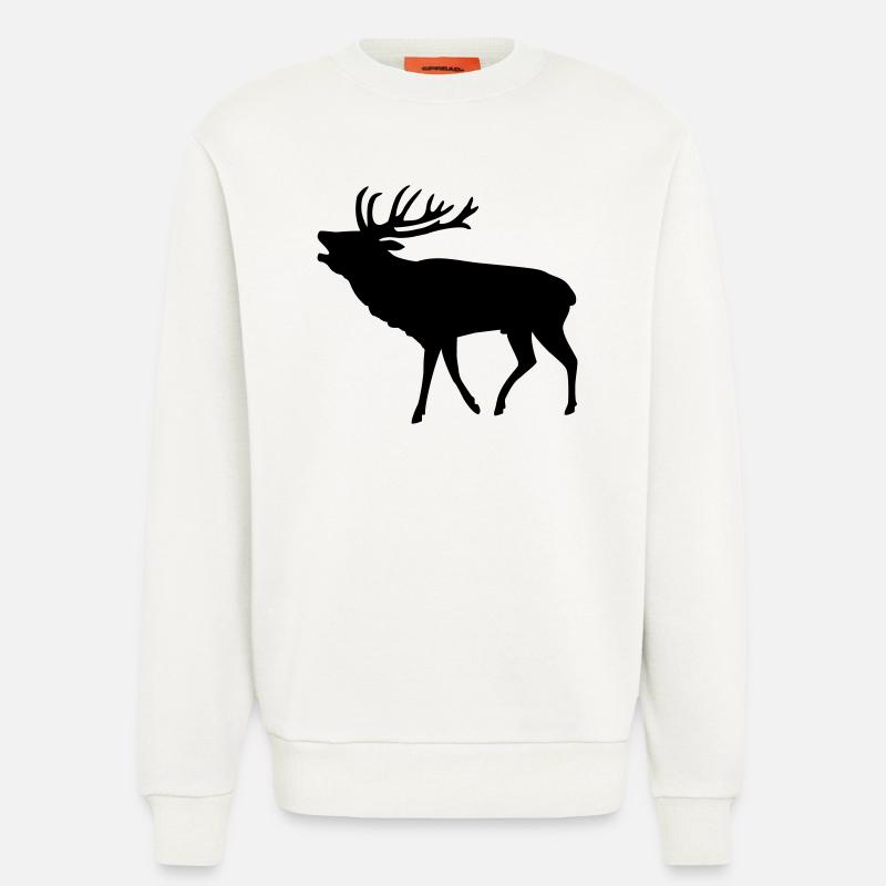 hirsch jäger jagd - Sweatshirt - made by SPREAD  - OFF WHITE